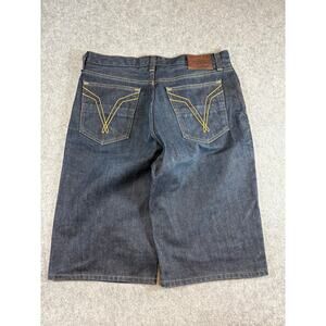 Vintage Ecko Unltd Jean Jorts Shorts Mens 36 Blue Dark Wash Carpenter Baggy Y2K